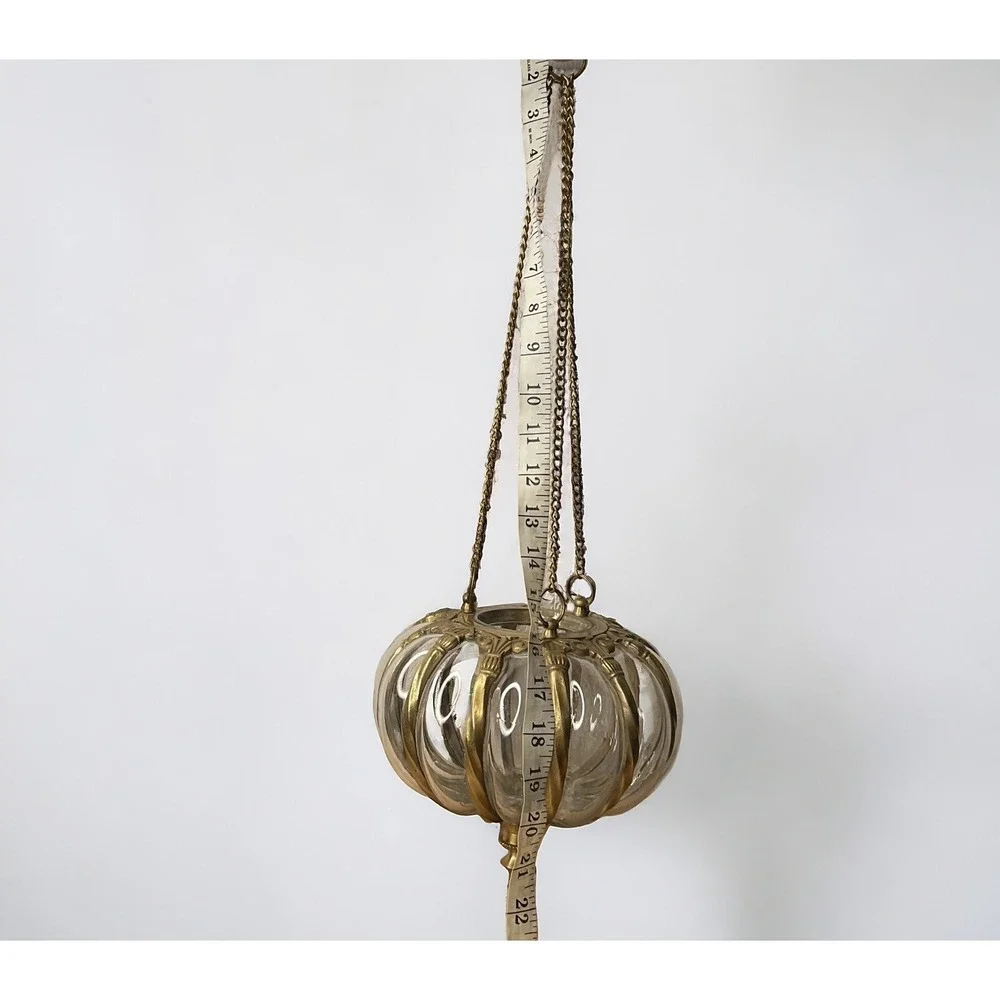 Vintage Large Oil / Candle Hanging Swag Lamp? ‎ with Unique Rare Heavy